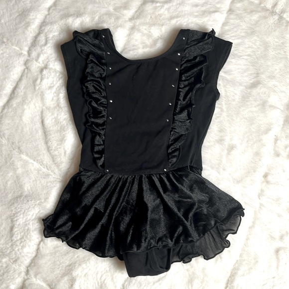 Little Girl Dance Leotard Black Soft Stretchy Size 4/5 - Picture 2 of 7
